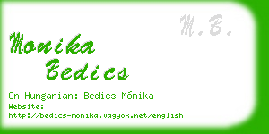 monika bedics business card
